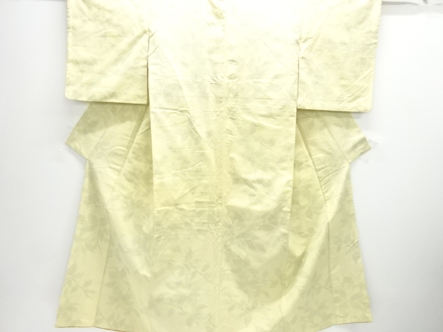 JAPANESE KIMONO / ANTIQUE TOKAMACHI TSUMUGI KIMONO / WOVEN BRANCH / LE